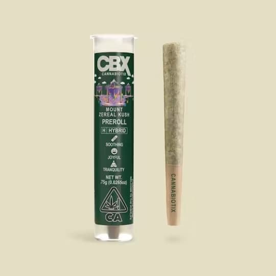 pre-roll produced by CBX Cannabiotix Mount Zereal Kush [.75g]